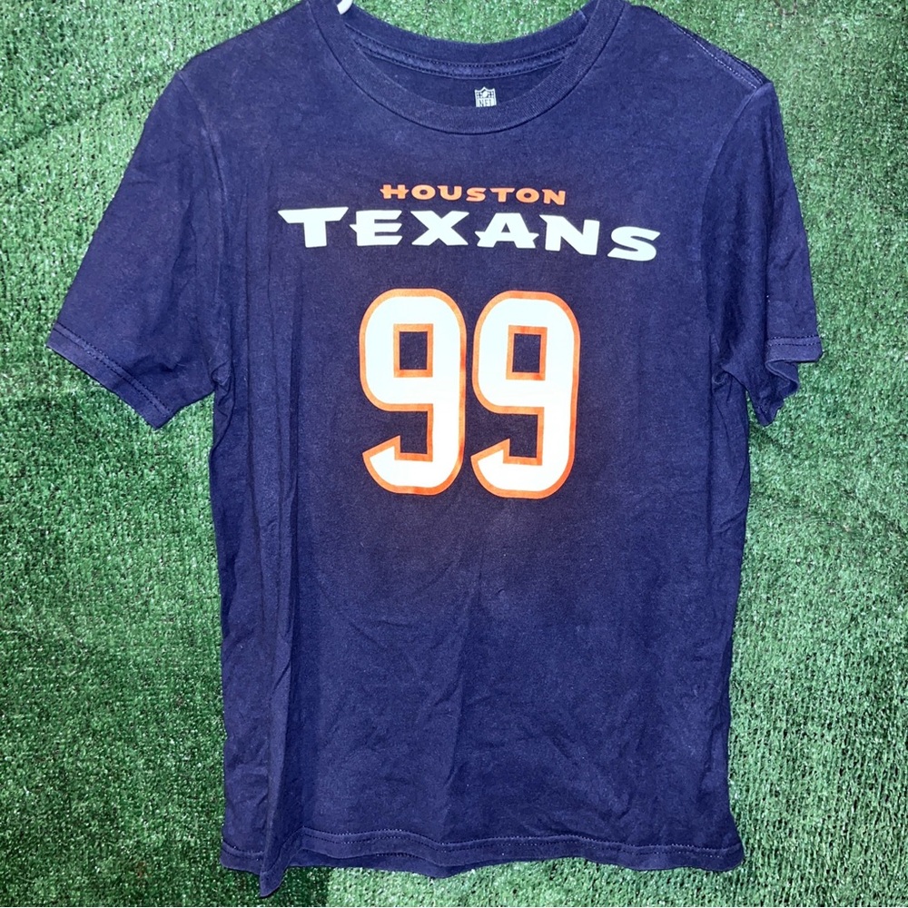 Houston Texans Navy Blue Shirt YOUTH L NFL Texas